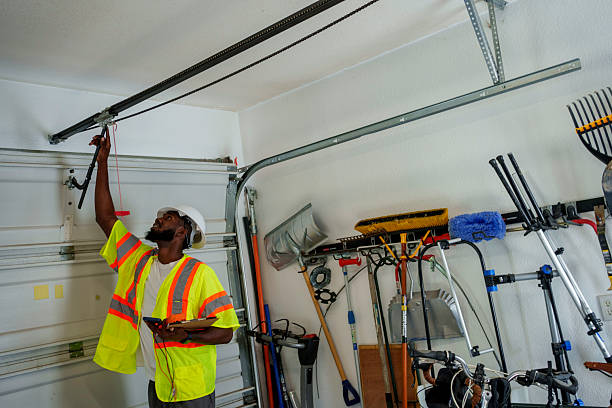 Professional Garage Door Roller Replacement technician working in Red Corral, CA
